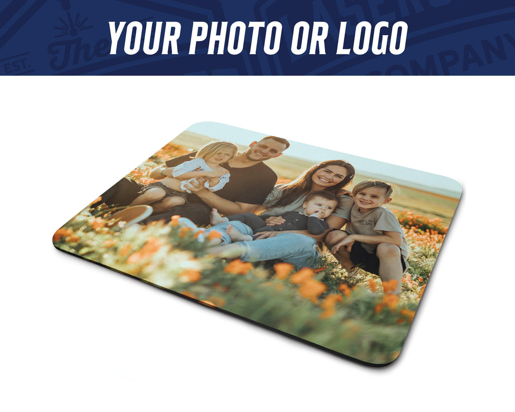 Custom Photo Mouse Pad – Personalized Desk Mat with Logo & Non-Slip Rubber Backing