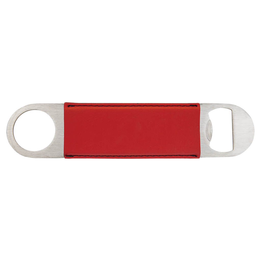 Custom Leatherette Bottle Opener — Red