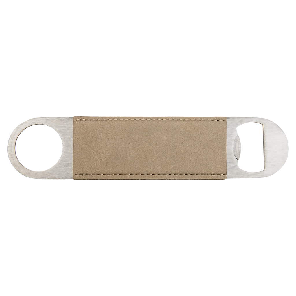 Custom Leatherette Bottle Opener — Light Brown