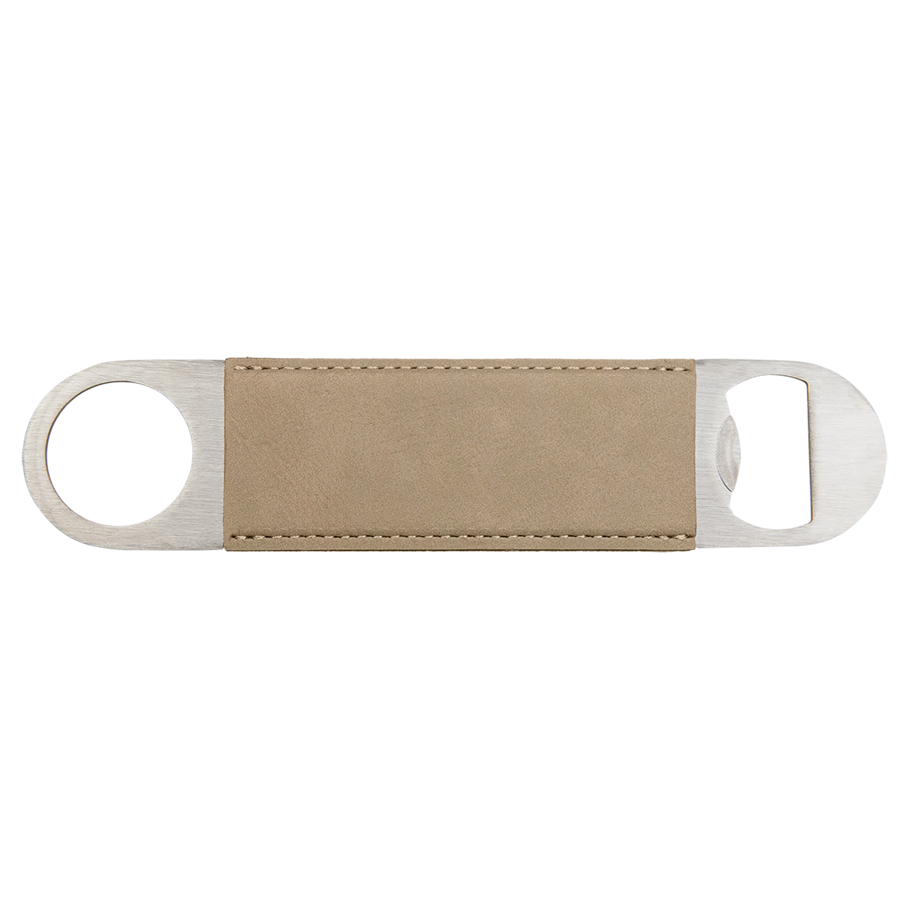 Custom Leatherette Bottle Opener — Light Brown