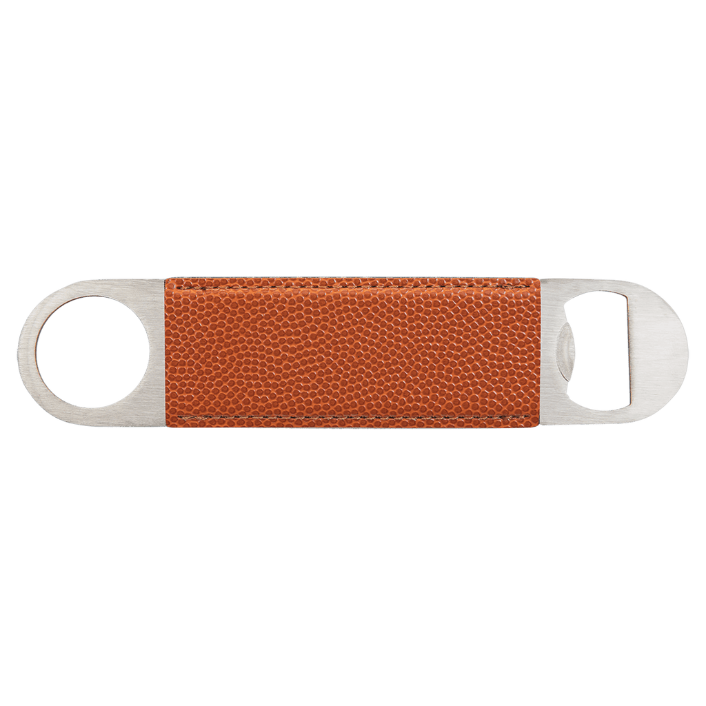 Custom Leatherette Bottle Opener — Basketball