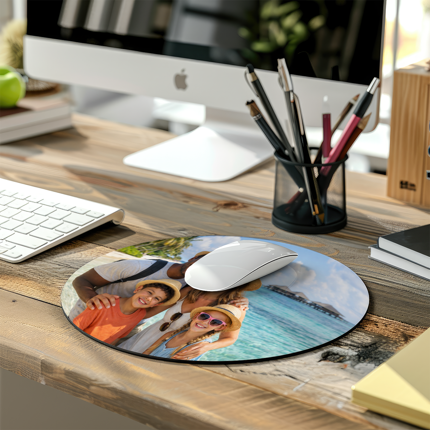 Custom Photo Mouse Pad – Personalized Desk Mat with Logo & Non-Slip Rubber Backing
