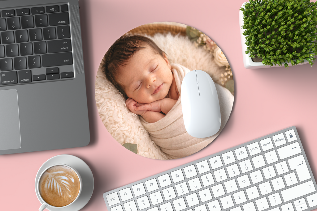 Custom Photo Mouse Pad – Personalized Desk Mat with Logo & Non-Slip Rubber Backing