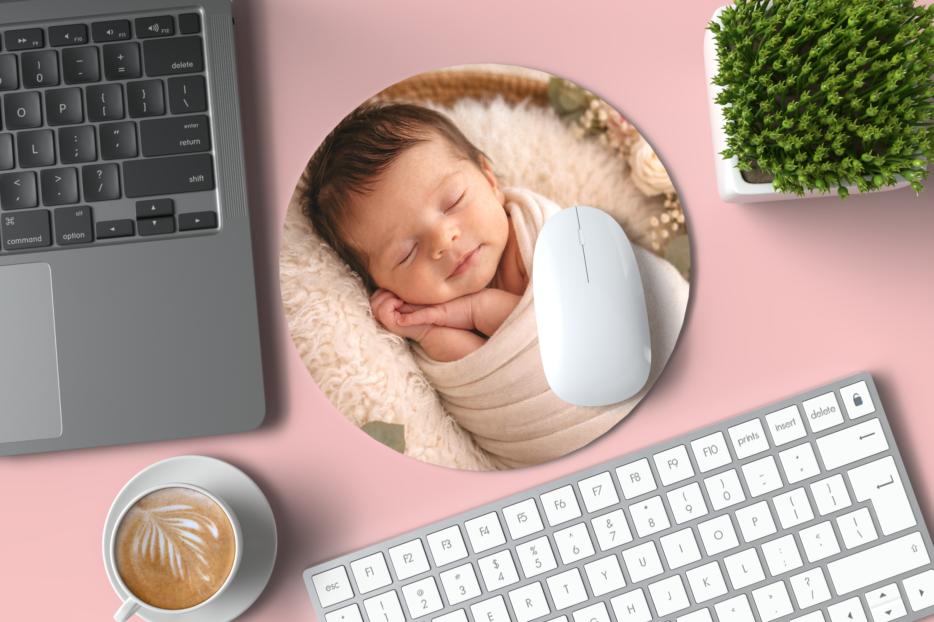 Custom Photo Mouse Pad – Personalized Desk Mat with Logo & Non-Slip Rubber Backing