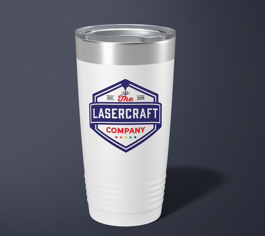 Custom logo 20oz tumbler with full-color UV print
