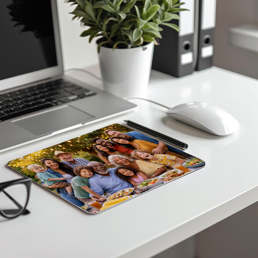 Custom Photo Mouse Pad – Personalized Desk Mat with Logo & Non-Slip Rubber Backing