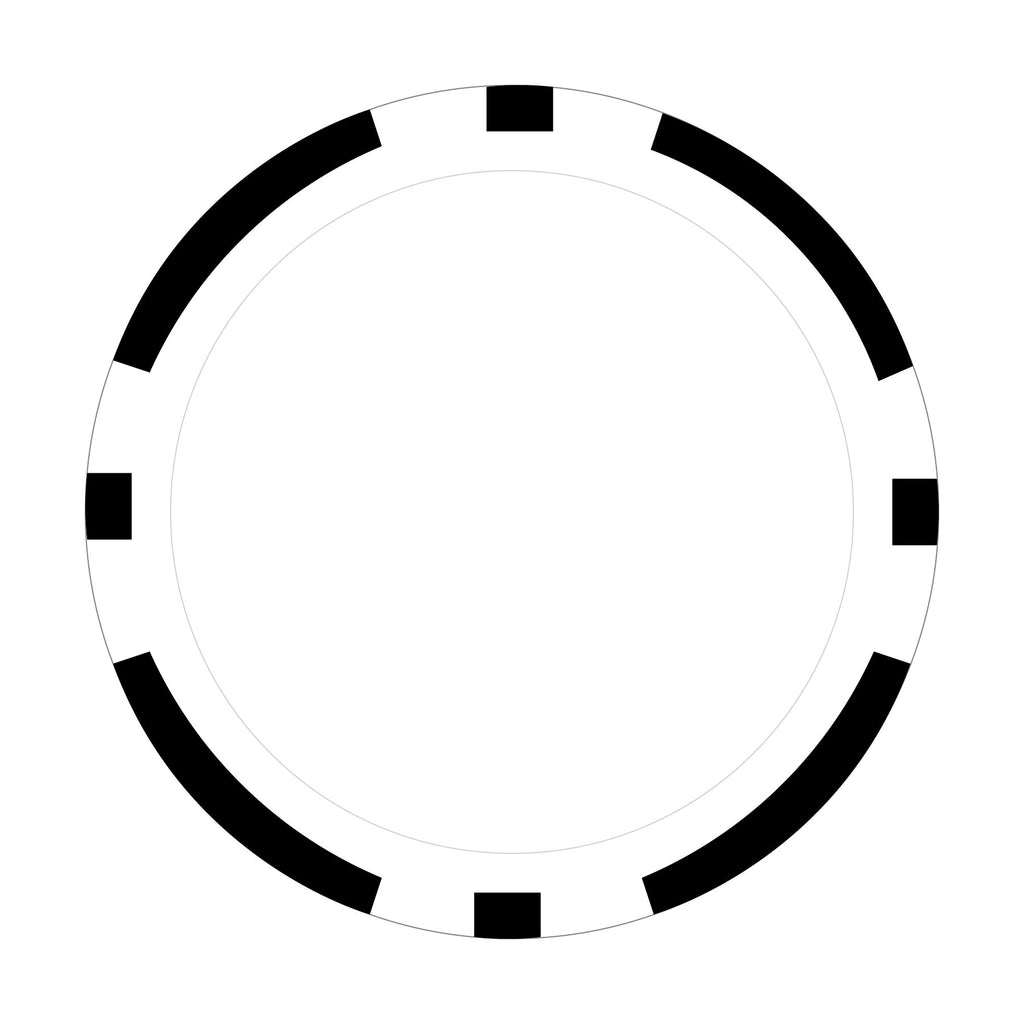 Custom 8-Stripe poker chip in Black