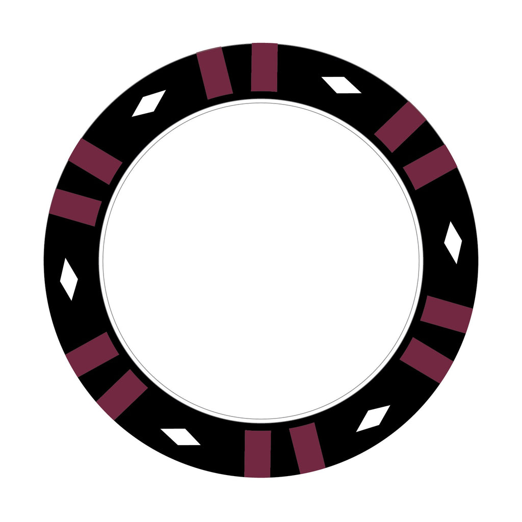 Custom 12-Stripe poker chip in Black