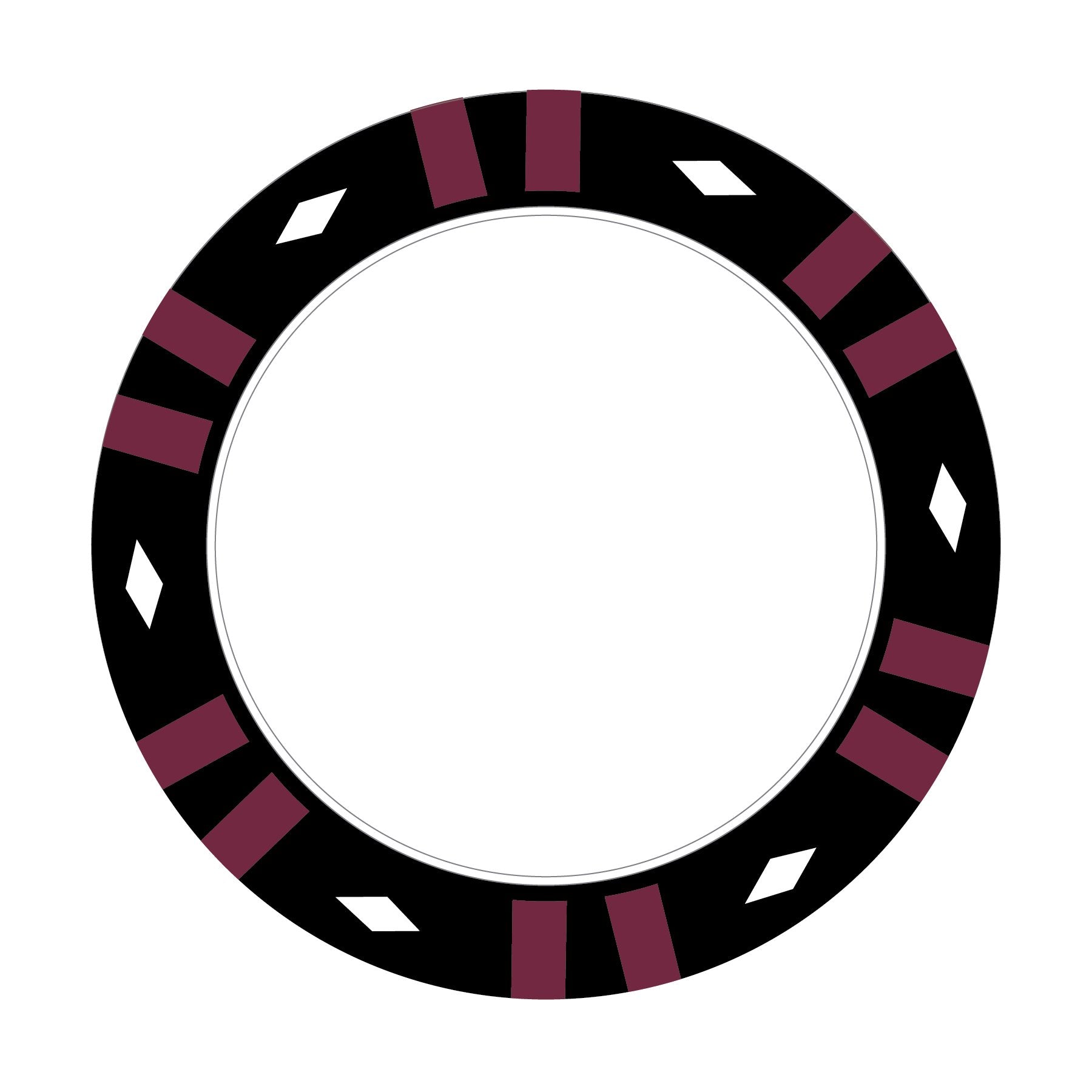 Custom 12-Stripe poker chip in Black