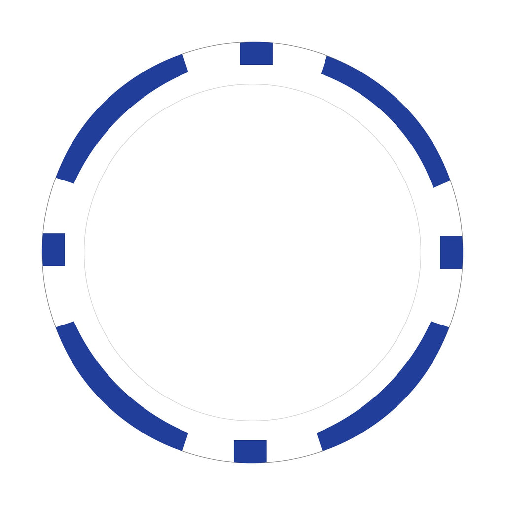 Custom 8-Stripe poker chip in Blue