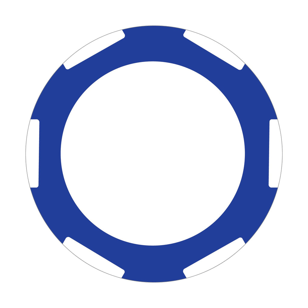Custom 6-Stripe C poker chip in Blue