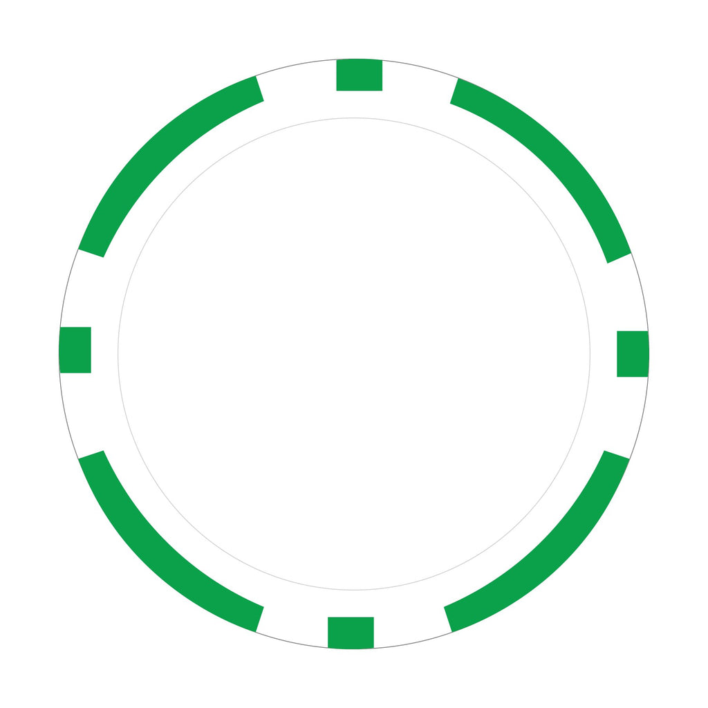 Custom 8-Stripe poker chip in Green