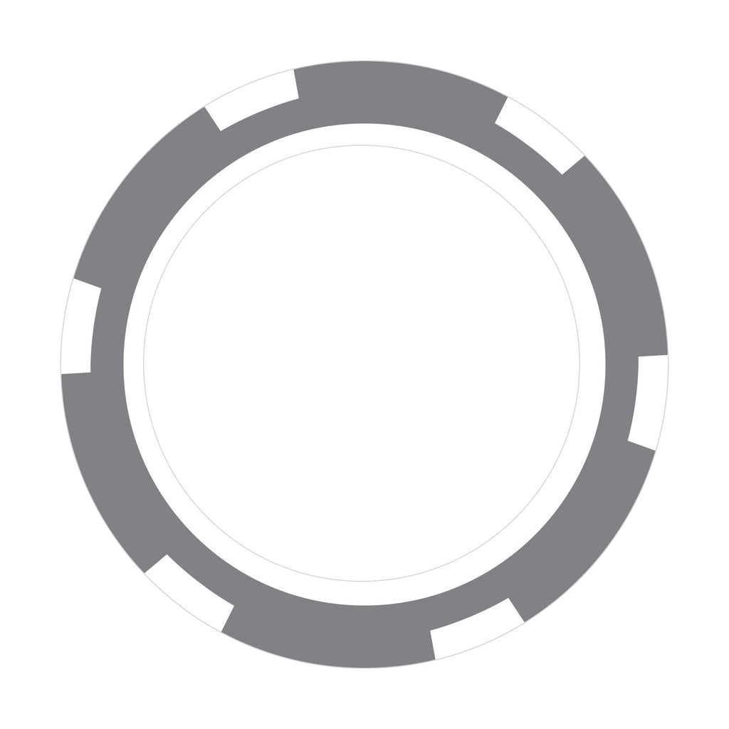 Custom 6-Stripe A poker chip in Grey