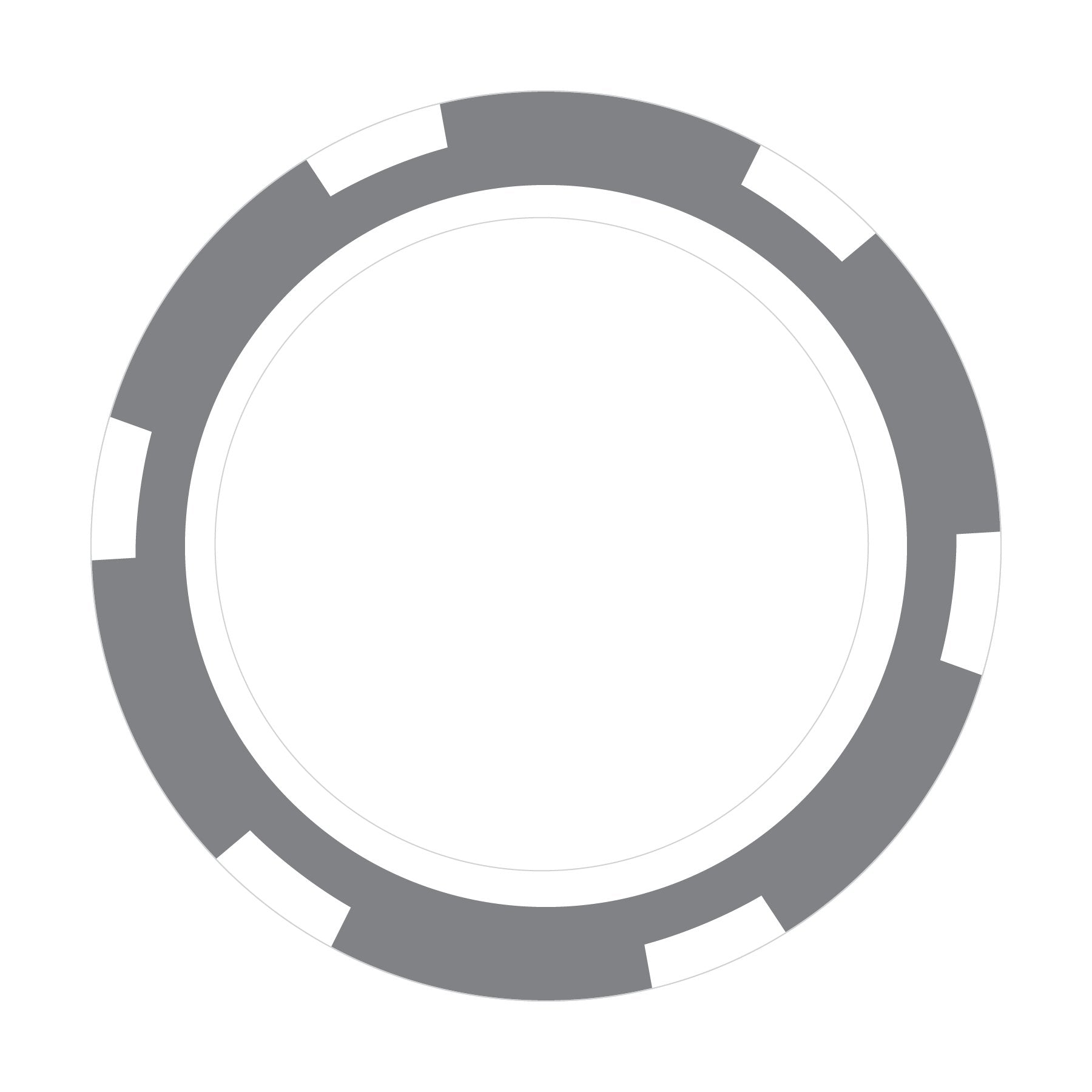 Custom 6-Stripe A poker chip in Grey