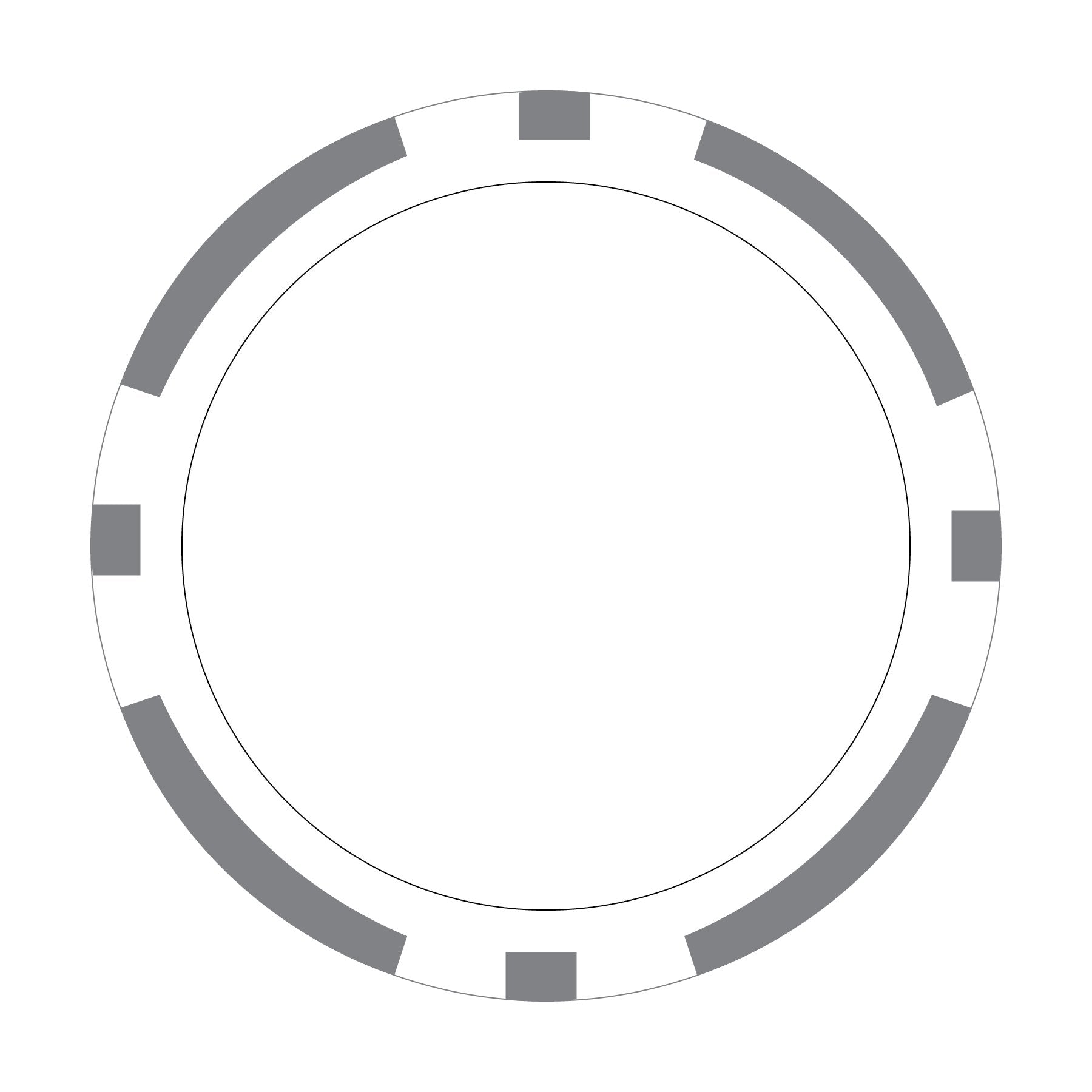 Custom 8-Stripe poker chip in Grey