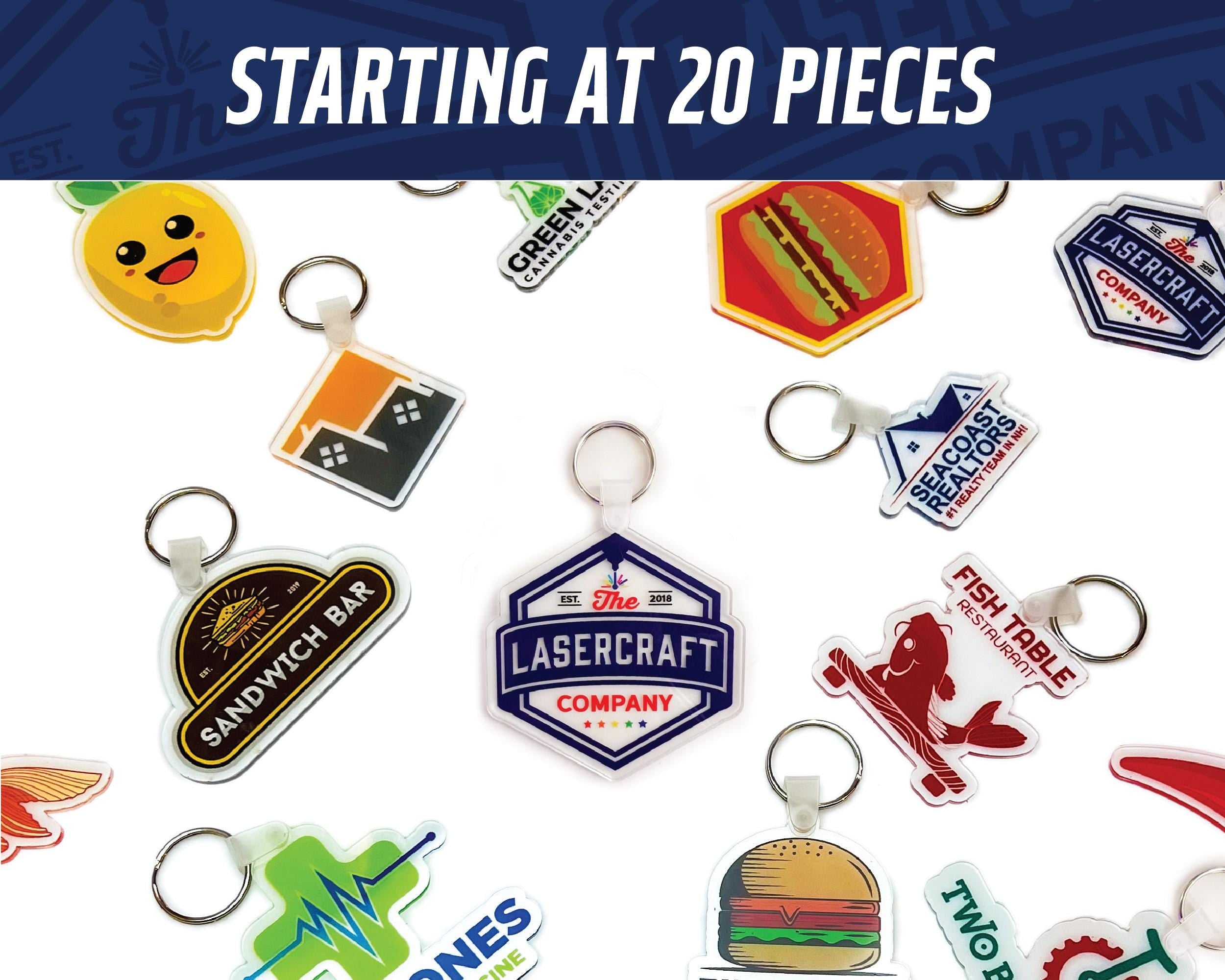 Custom Logo Keychain - Vibrant Full Color Print on Acrylic