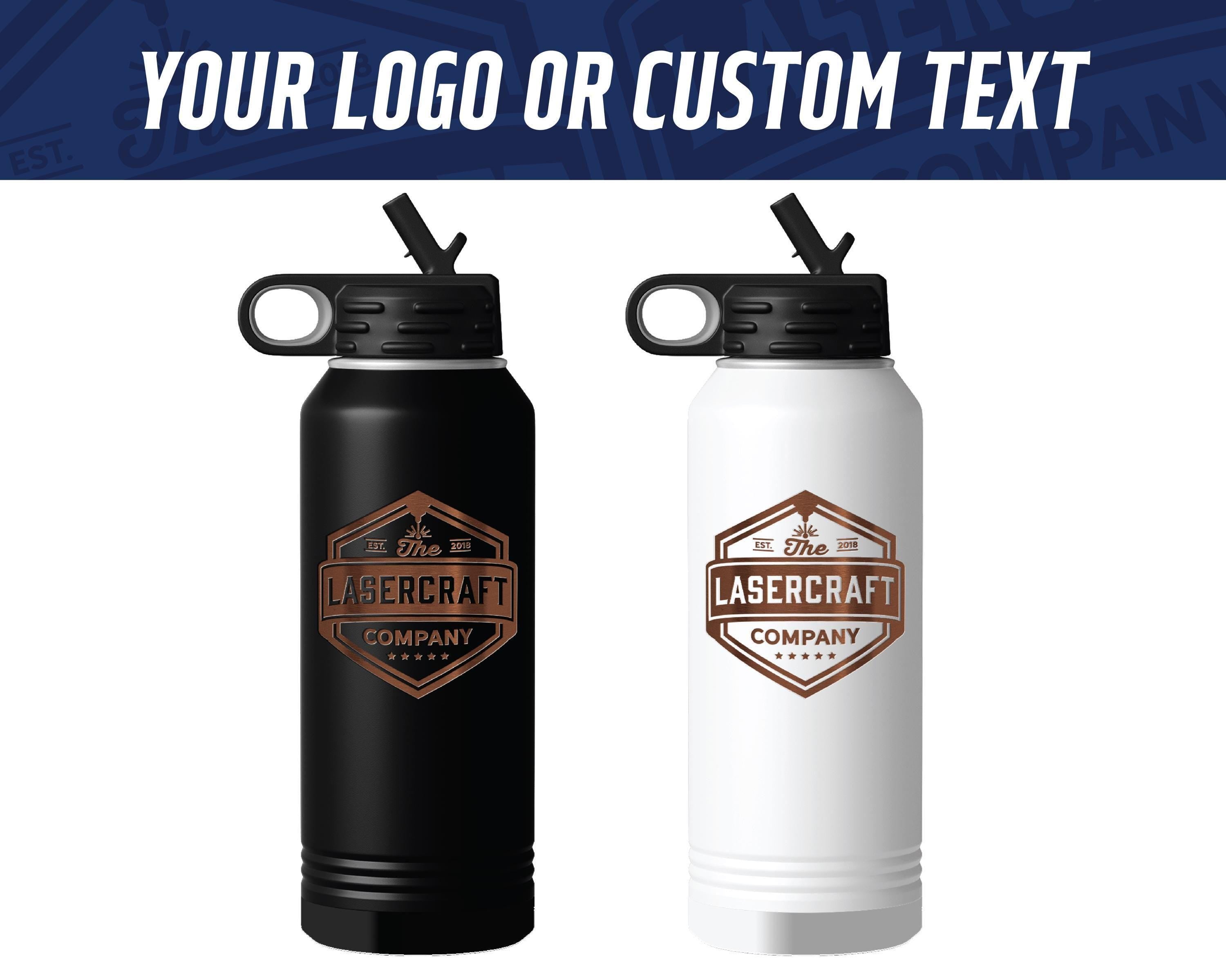 Custom Engraved 32oz Water Bottle – Rose Gold Ion-Plated