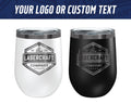 Custom Engraved 12oz Wine Tumbler – Ghost Black Ion-Plated