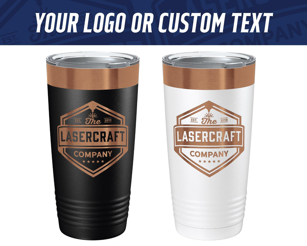 Custom Engraved 20oz Tumbler – Rose Gold Ion-Plated