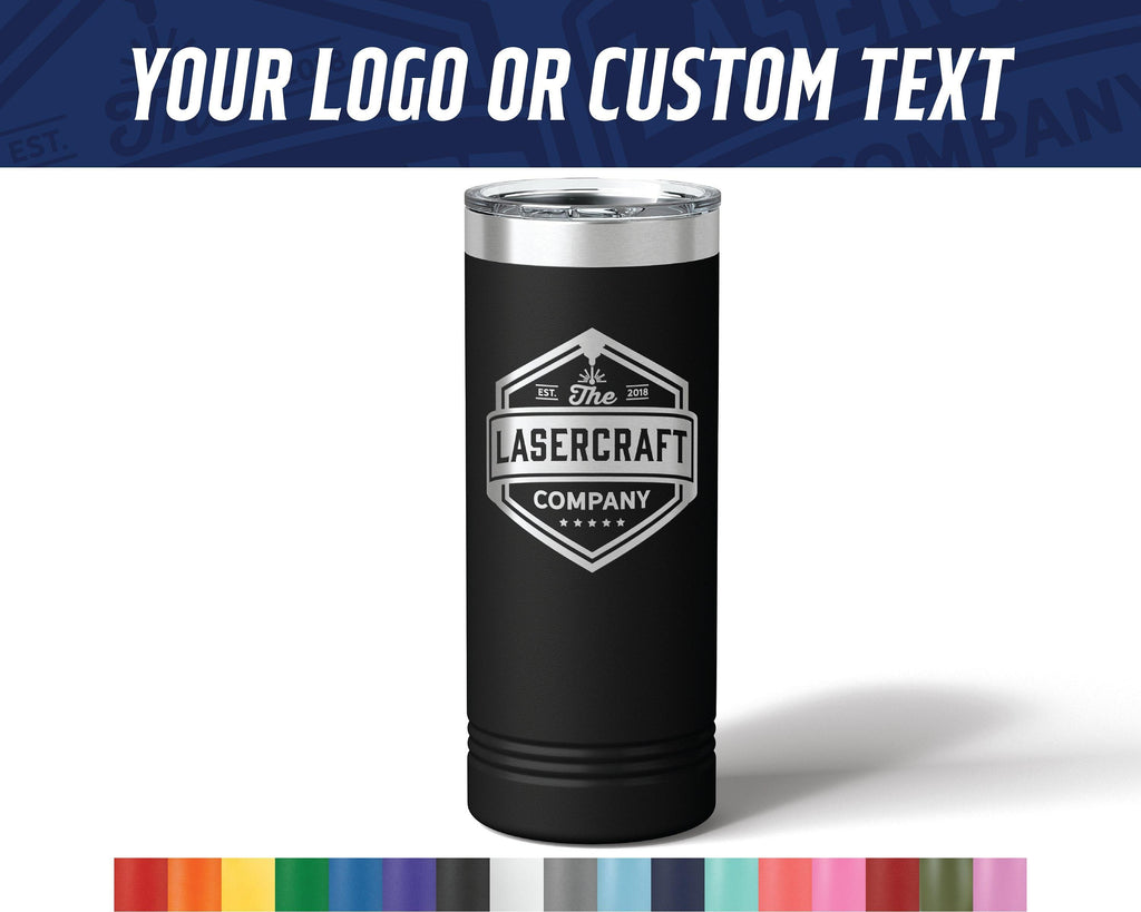 Personalized 22oz Skinny Tumbler with custom logo or artwork - Custom Engraved Skinny Tumbler - Custom 22oz Slim Tumbler - Personalized Gift
