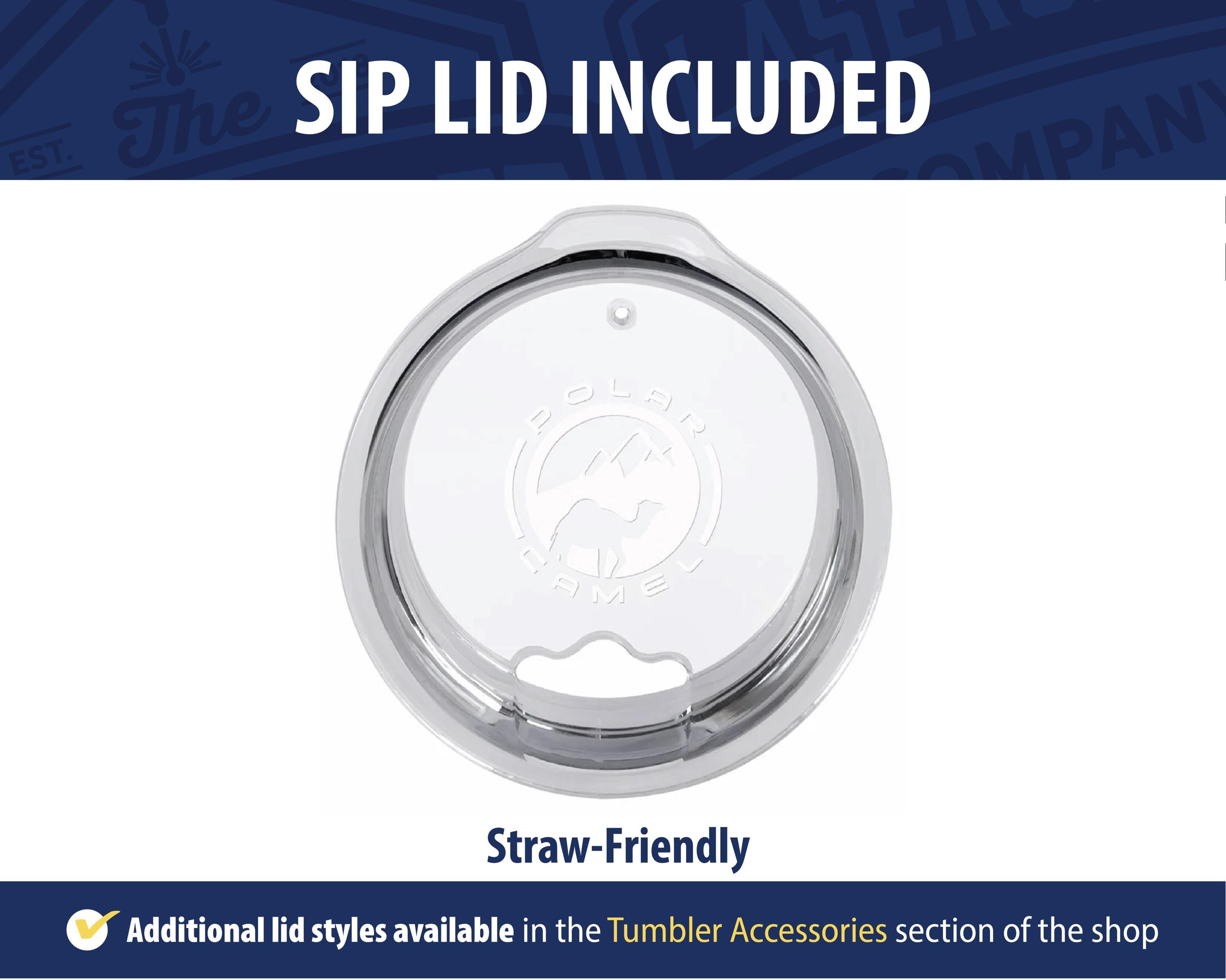a clear, transparent lid with a logo on it, indicating that it is a straw-friendly lid.