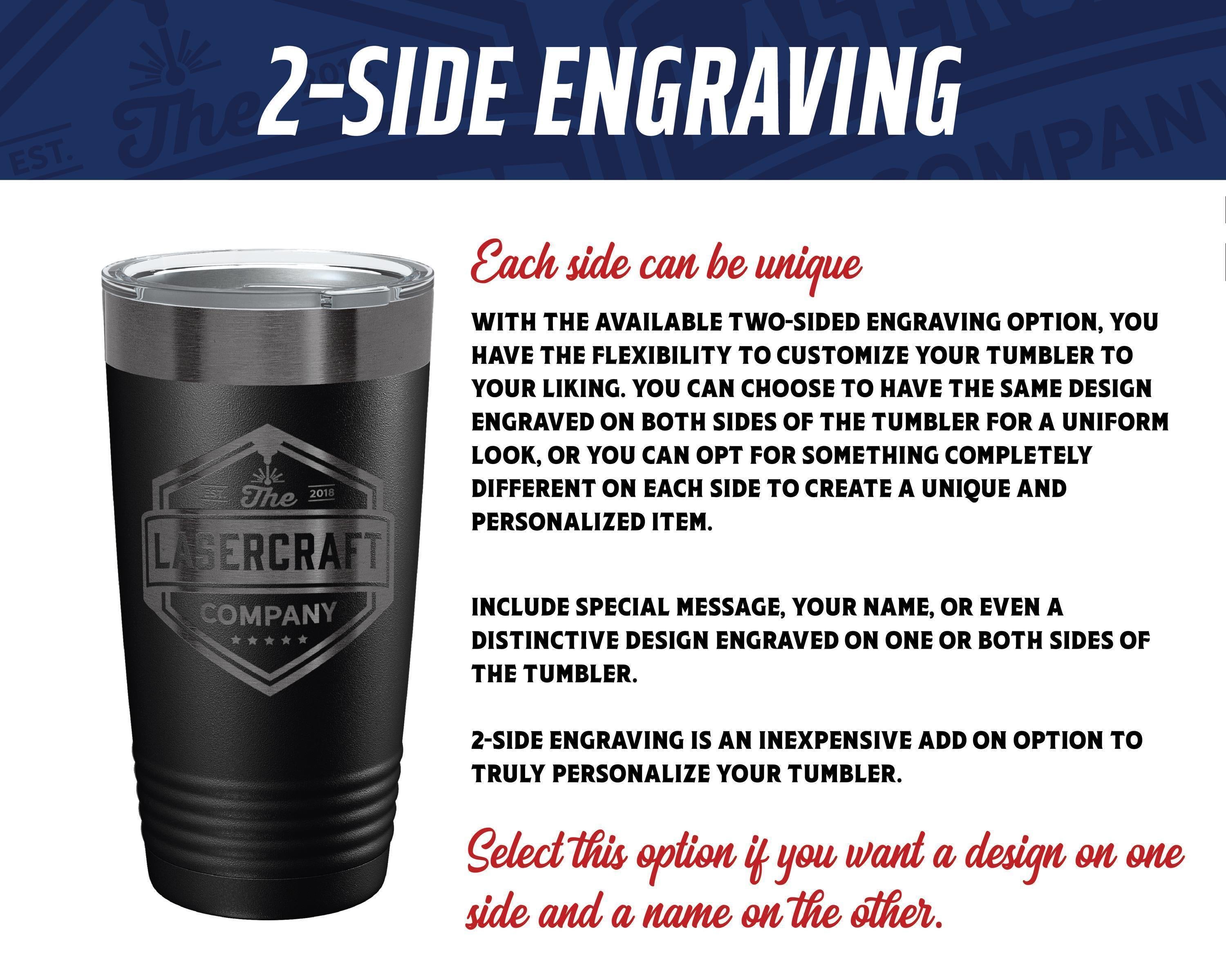 Custom Engraved 12oz Wine Tumbler – Ghost Black Ion-Plated