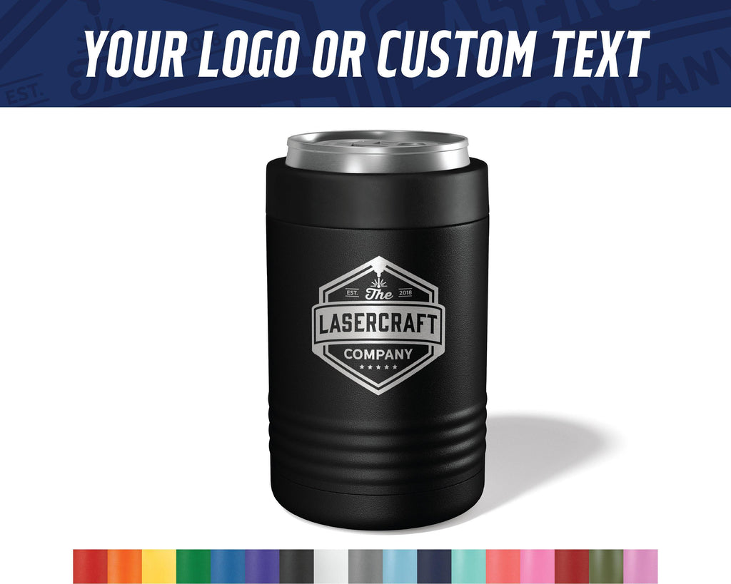 Personalized Can and Bottle Holder with custom logo or artwork - Custom Engraved Beverage Holder - Custom Logo Gifts - Custom Logo Swag