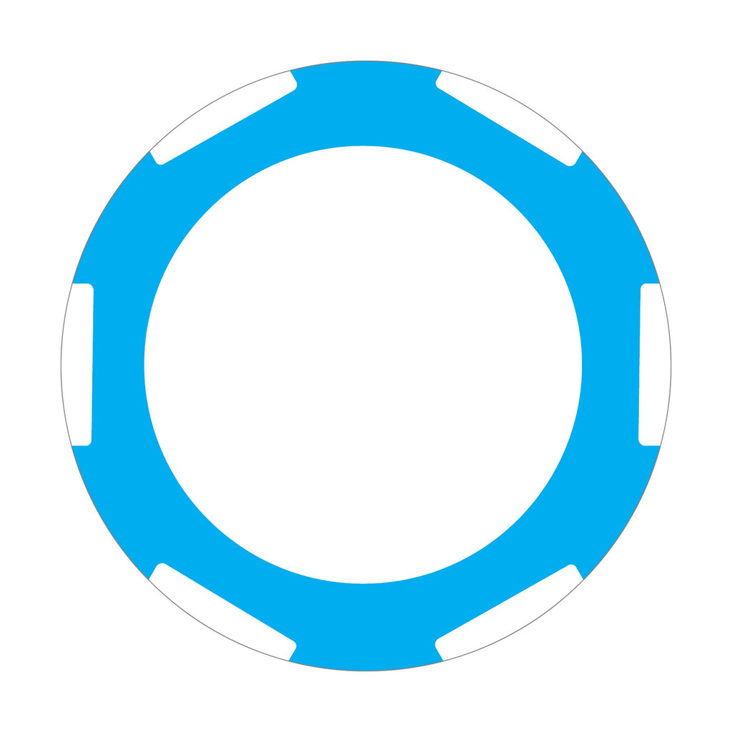 Custom 6-Stripe C poker chip in Light Blue