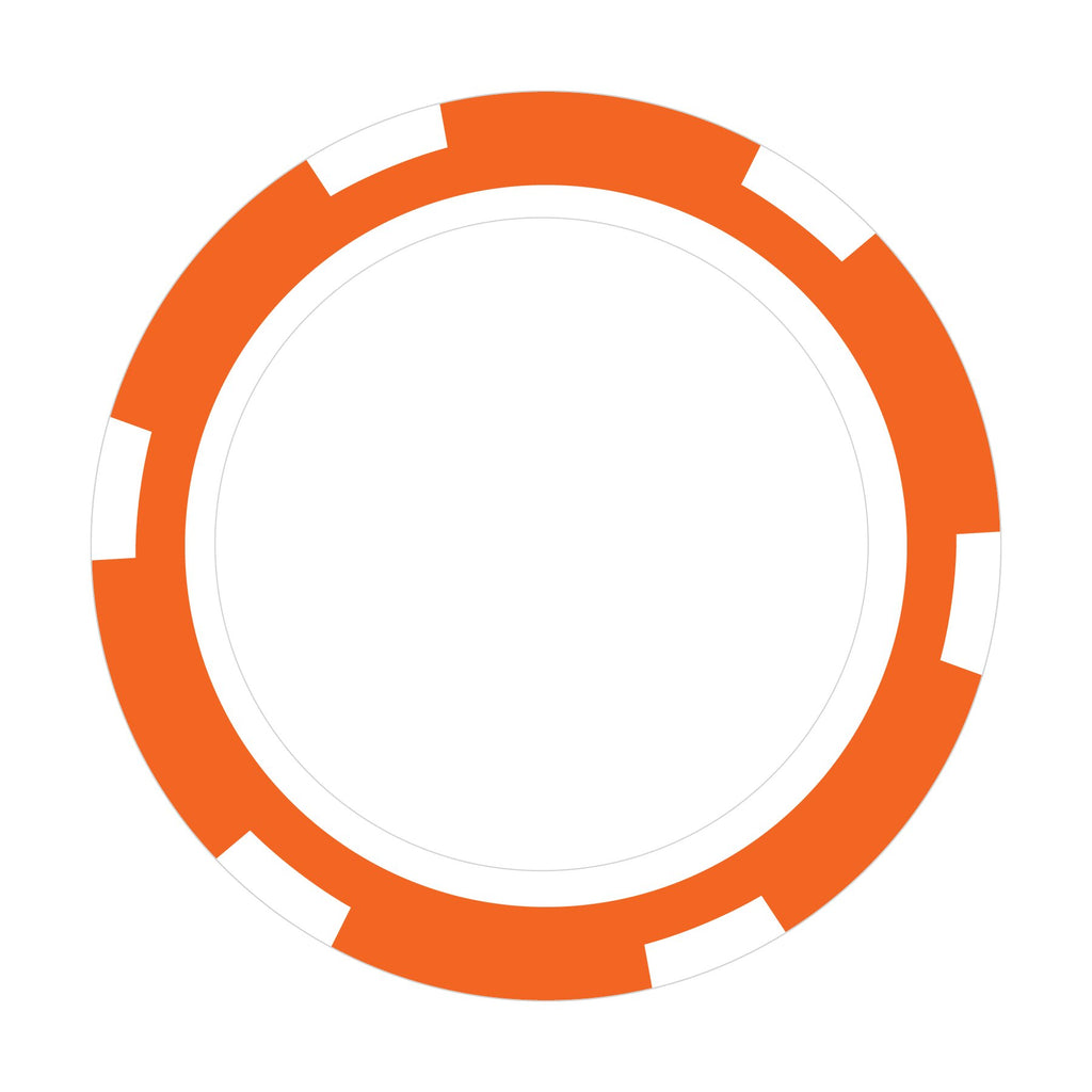 Custom 6-Stripe A poker chip in Orange