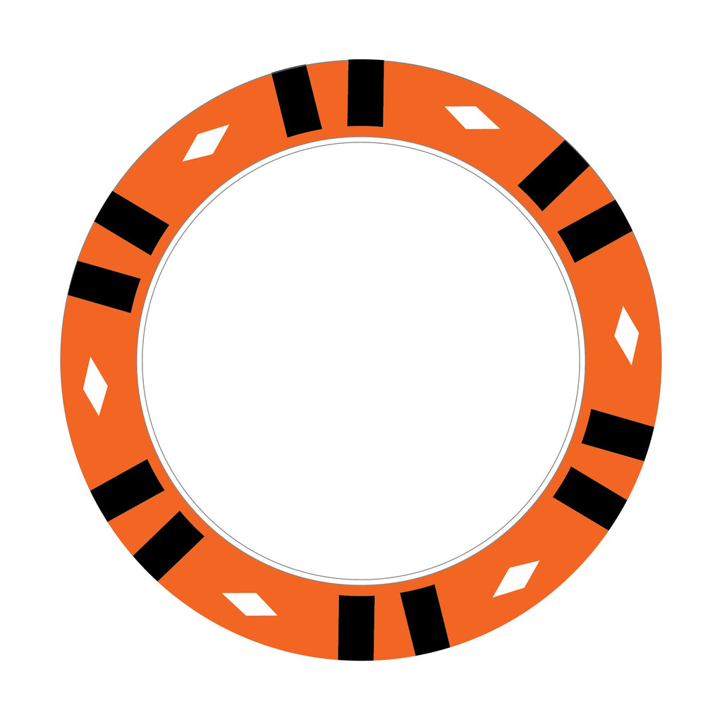 Custom 12-Stripe poker chip in Orange