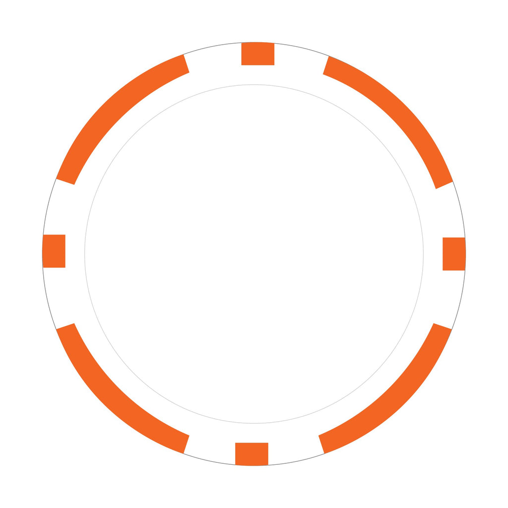 Custom 8-Stripe poker chip in Orange