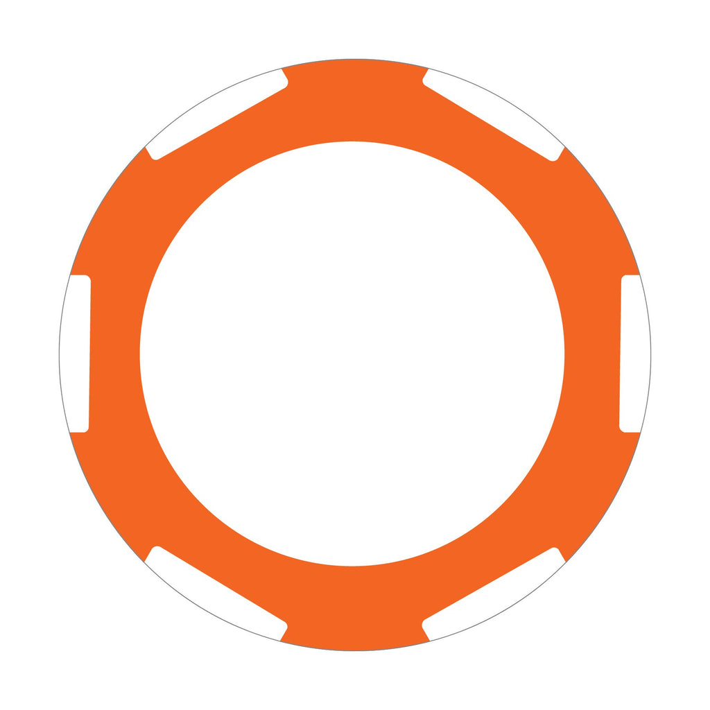 Custom 6-Stripe C poker chip in Orange