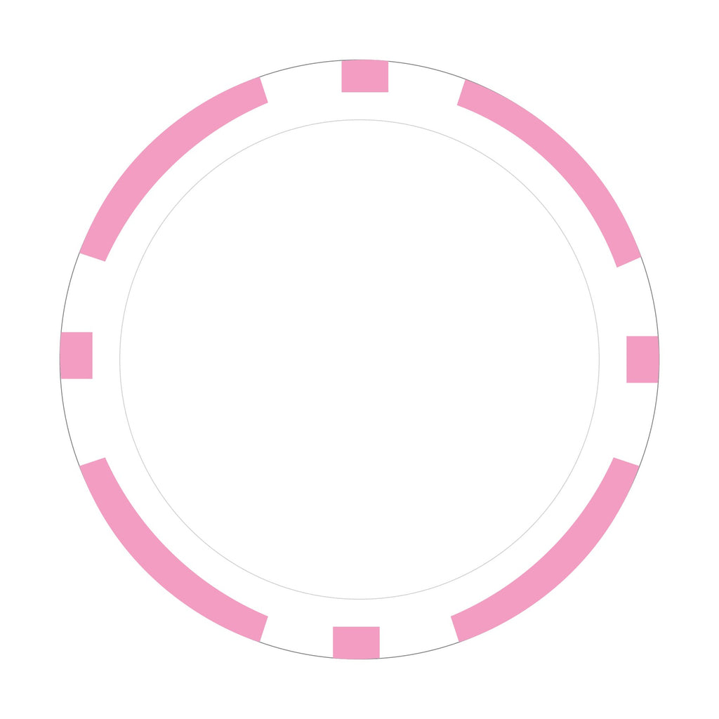 Custom 8-Stripe poker chip in Pink