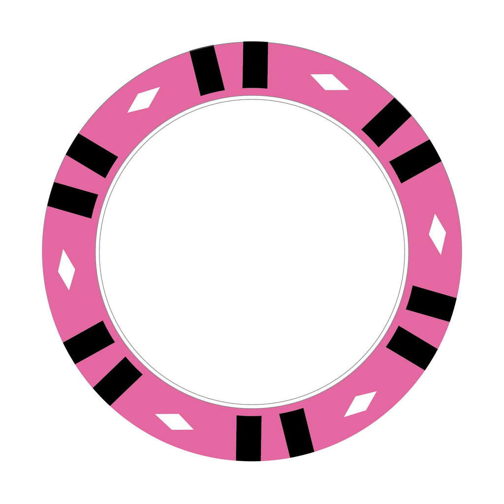 Custom 12-Stripe poker chip in Pink