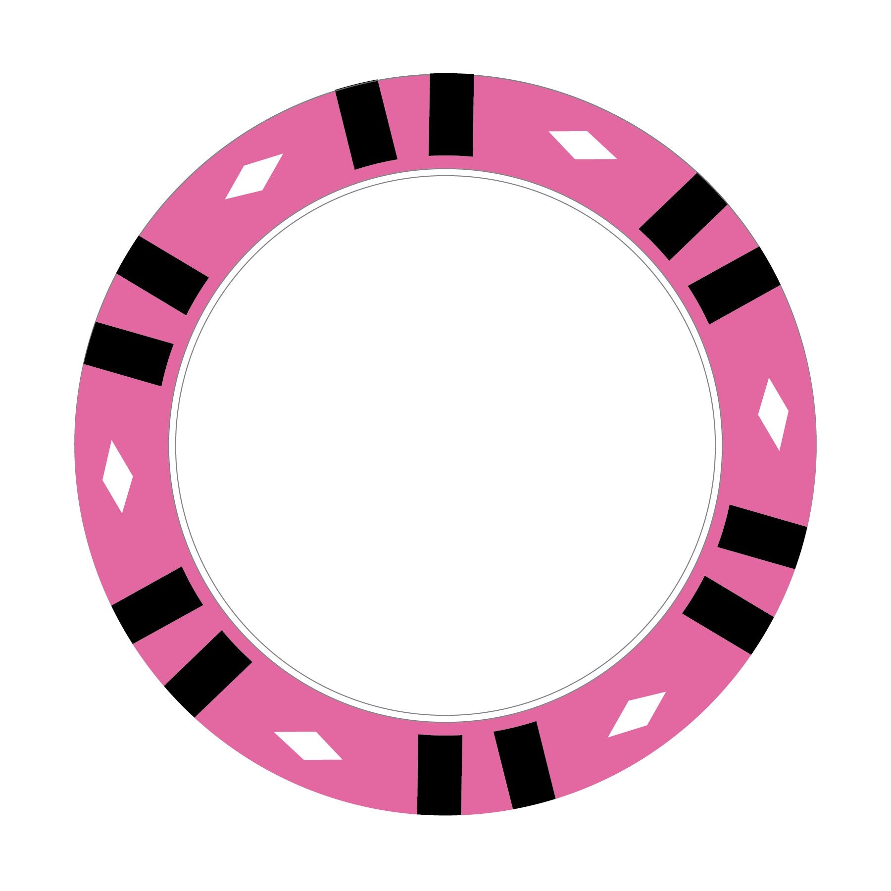 Custom 12-Stripe poker chip in Pink