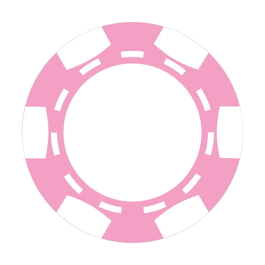 Custom 6-Stripe B poker chip in Pink