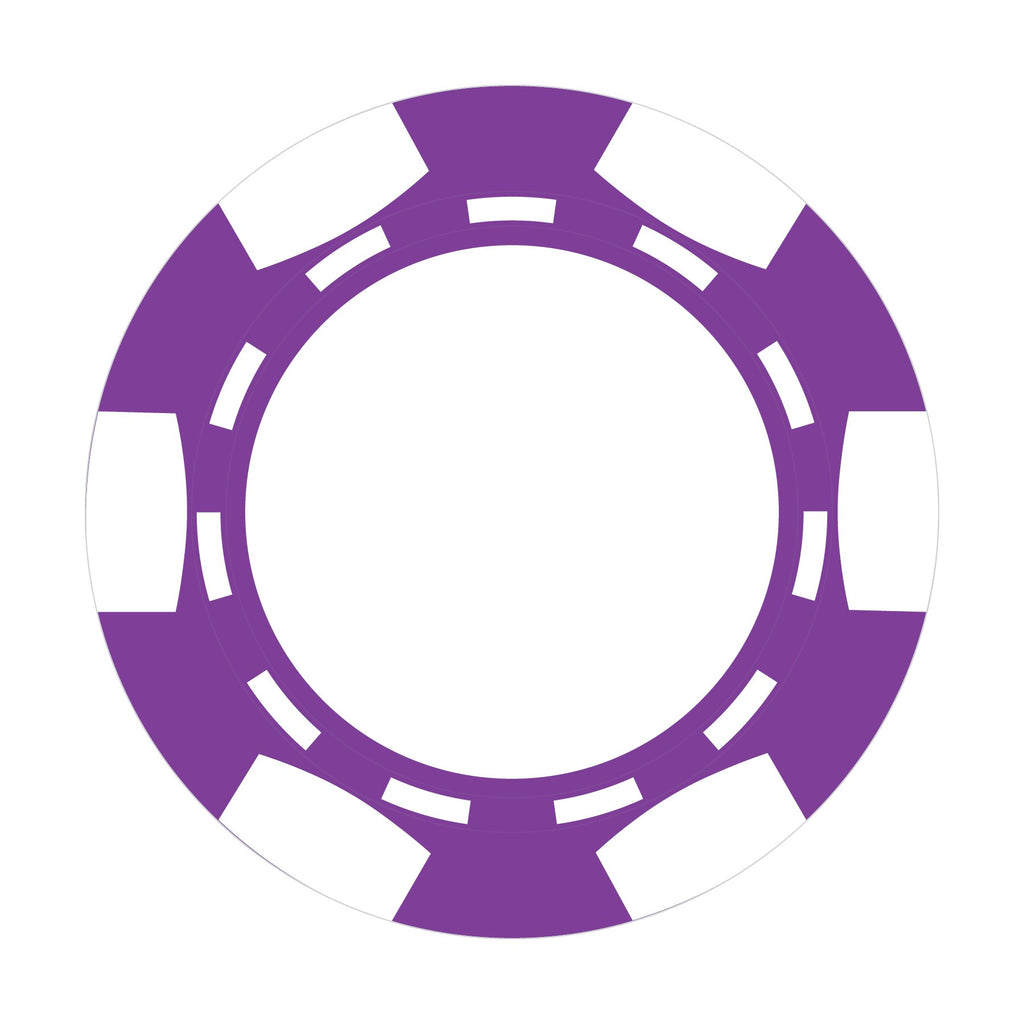 Custom 6-Stripe B poker chip in Purple