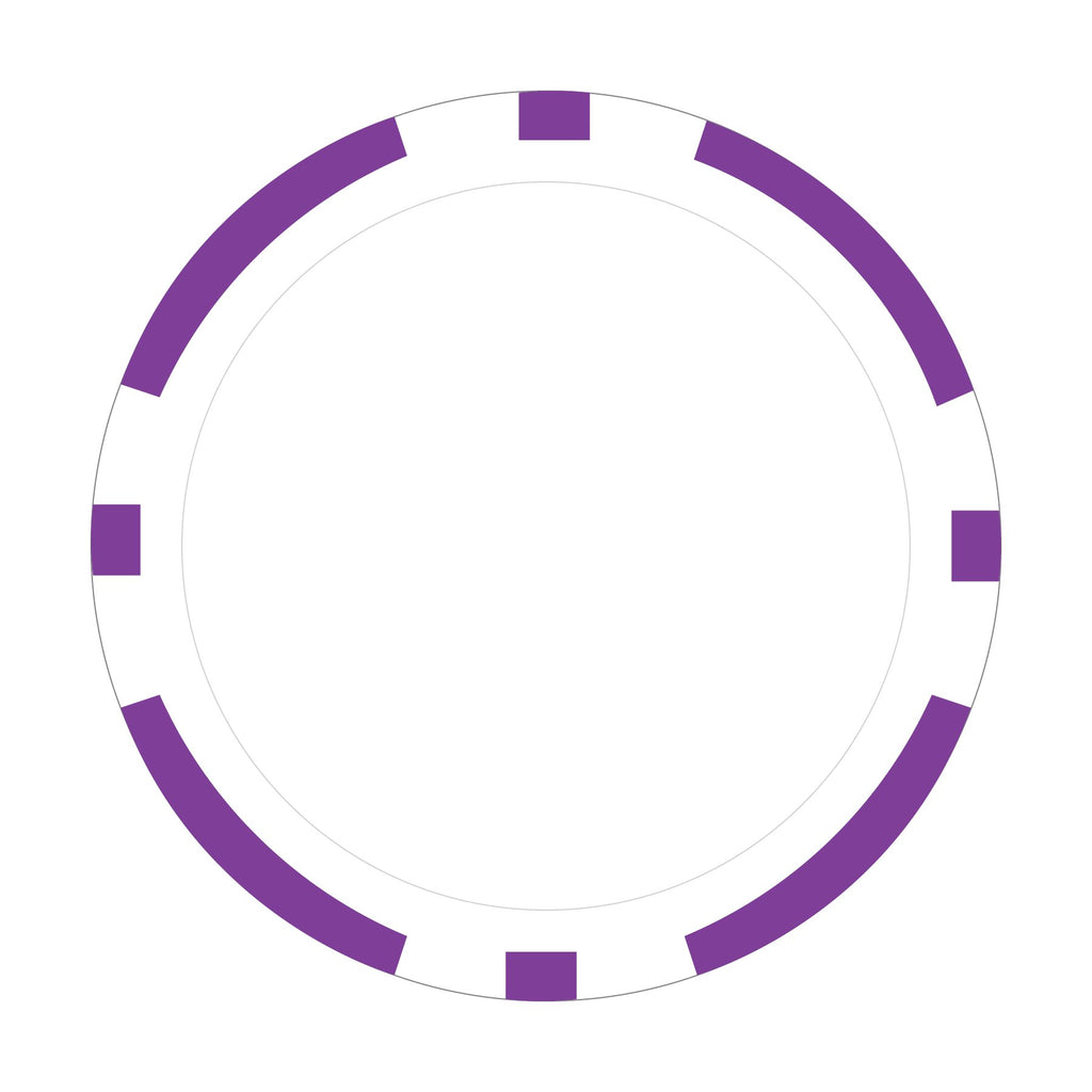 Custom 8-Stripe poker chip in Purple