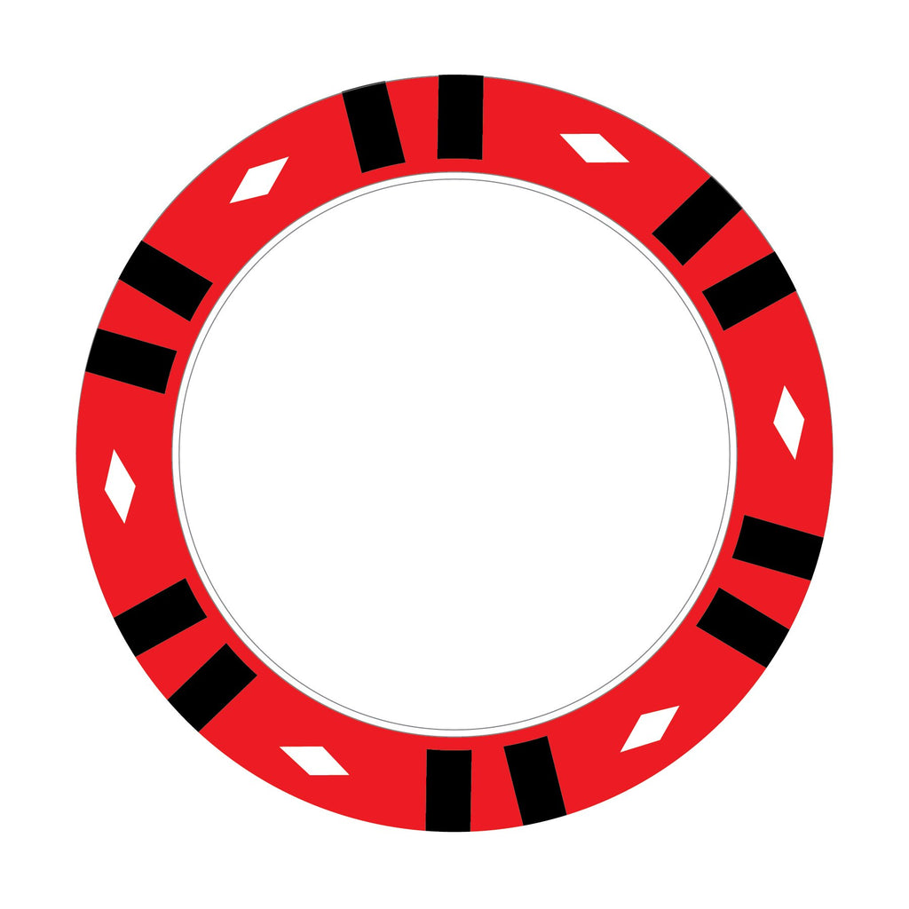Custom 12-Stripe poker chip in Red
