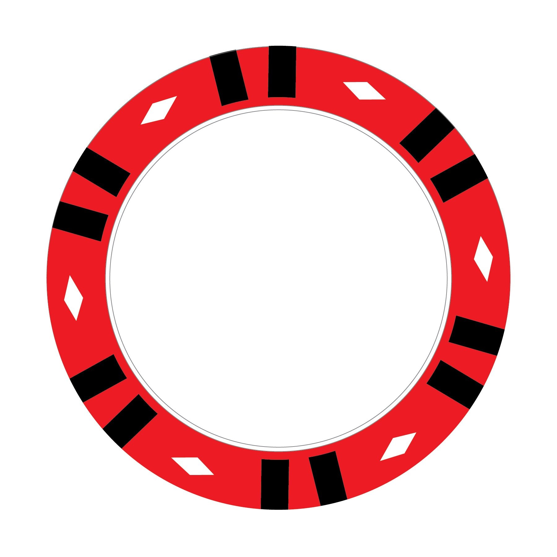 Custom 12-Stripe poker chip in Red