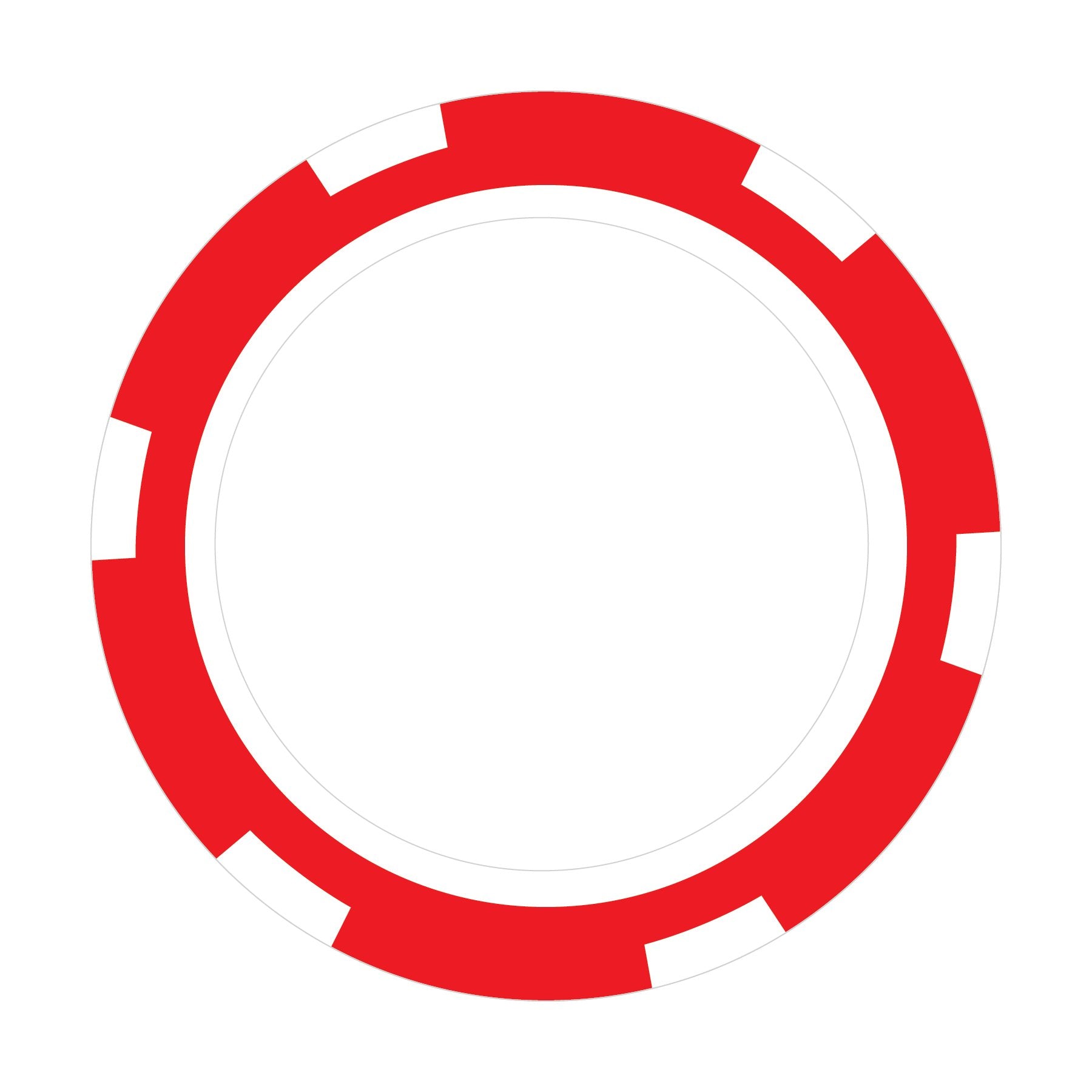 Custom 6-Stripe A poker chip in Red