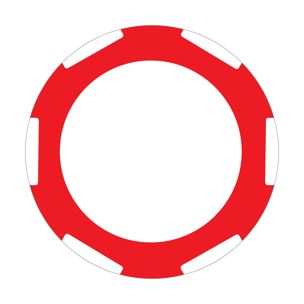 Custom 6-Stripe C poker chip in Red