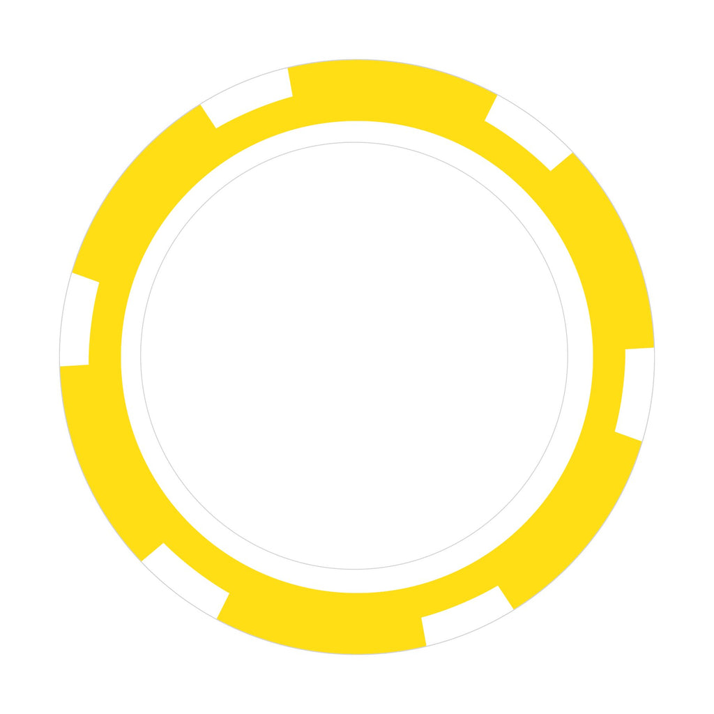 Custom 6-Stripe A poker chip in Yellow