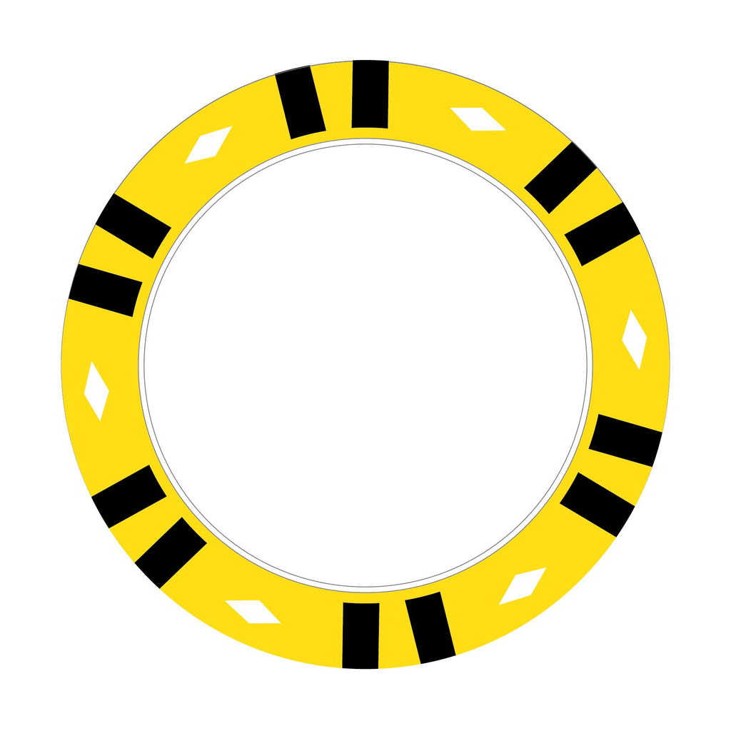 Custom 12-Stripe poker chip in Yellow