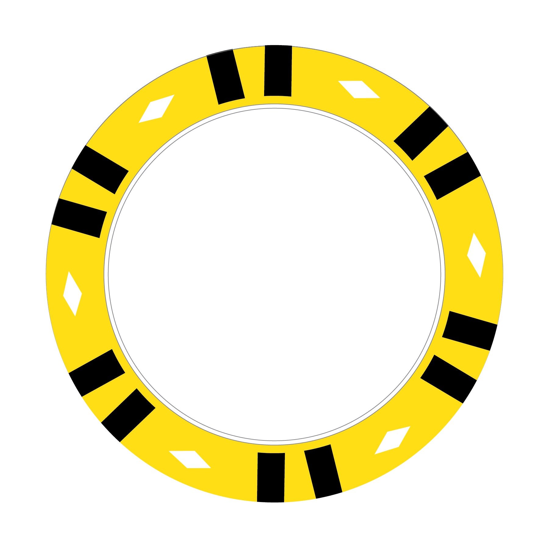 Custom 12-Stripe poker chip in Yellow