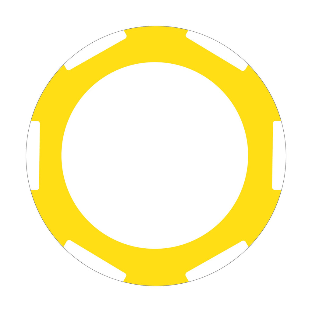 Custom 6-Stripe C poker chip in Yellow