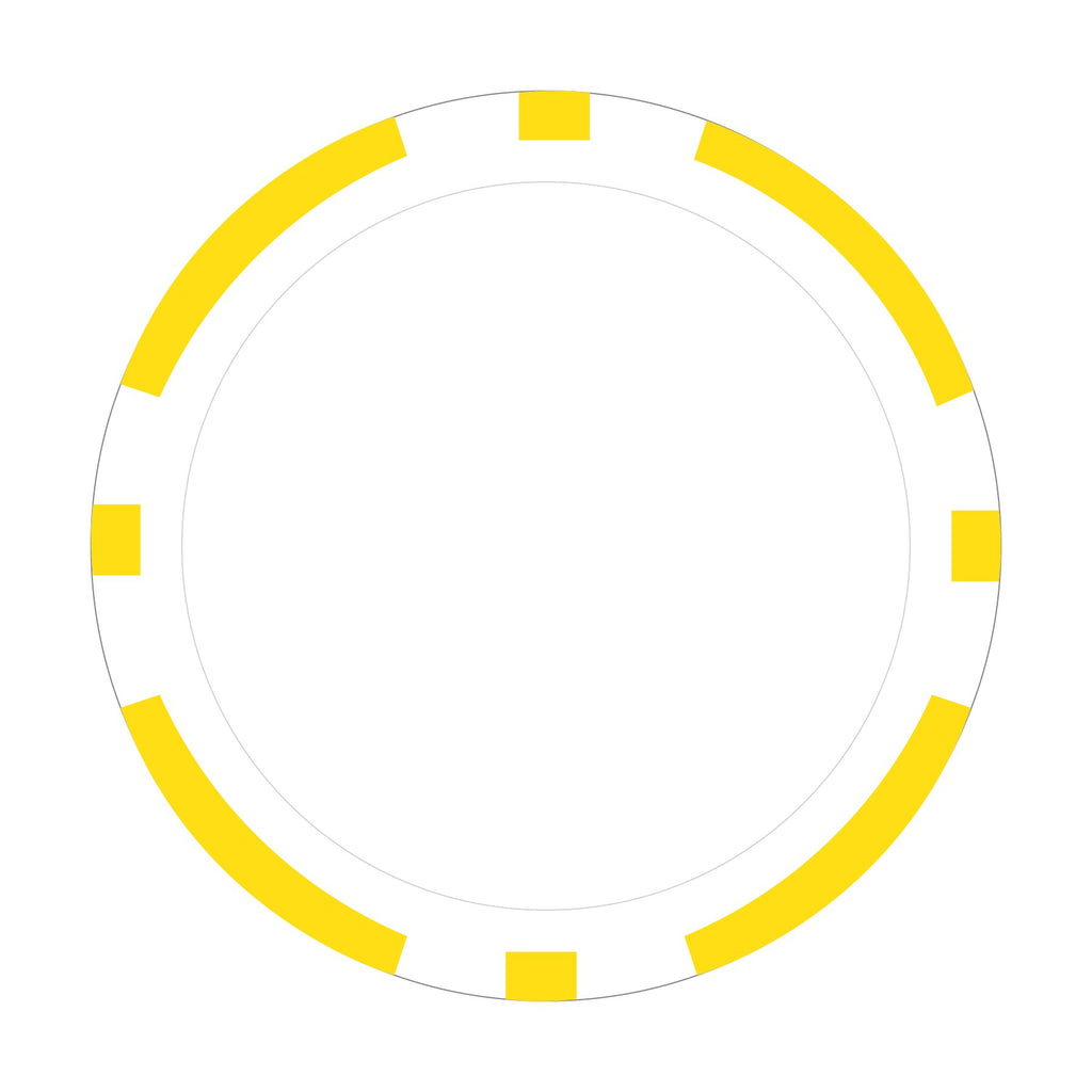 Custom 8-Stripe poker chip in Yellow